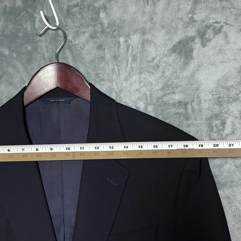 Brooks Brothers 1818 Madison Loro Piana Wool Blazer Men's 42L Navy Blue‎